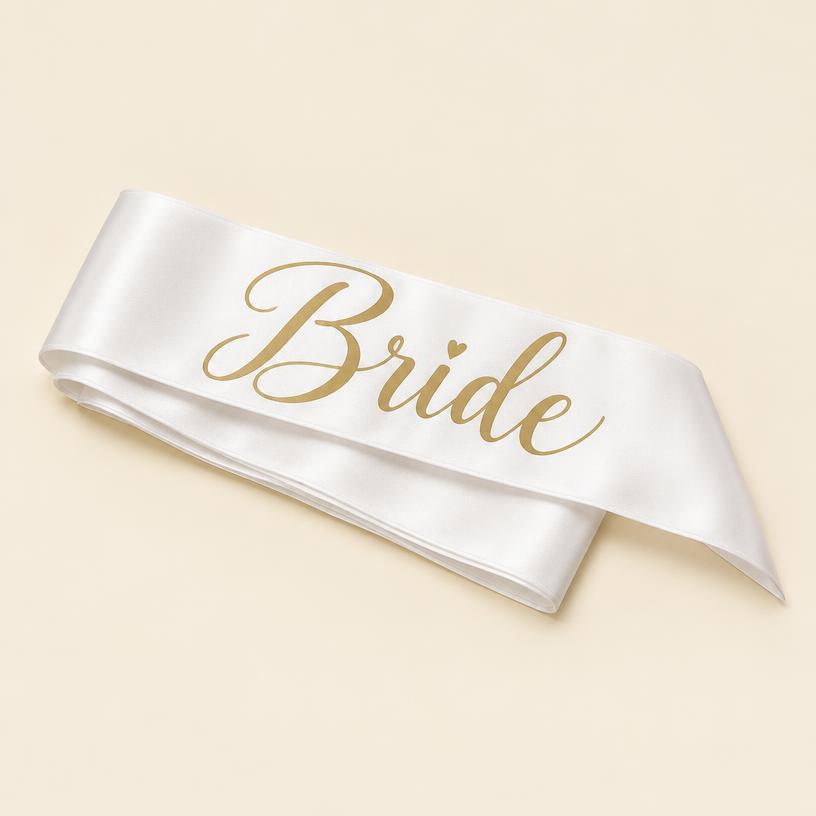 Satin Bride sash